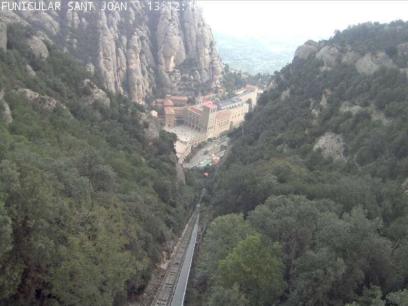Live image of Montserrat: Sant Joan funicular and the monastery